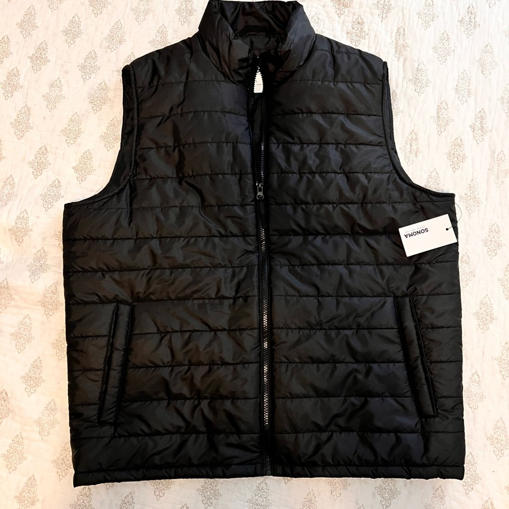 Sonoma Men's Black Quilted Vest